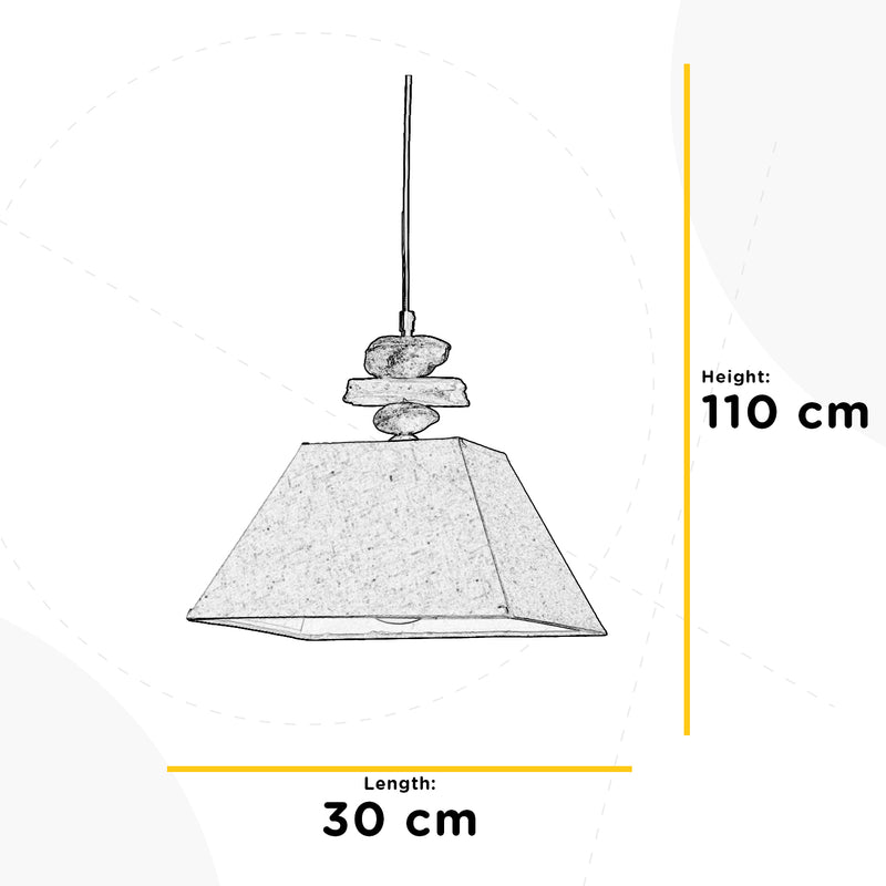 Onli Lighting Seregon 1L pendant lamp E27 L 30cm