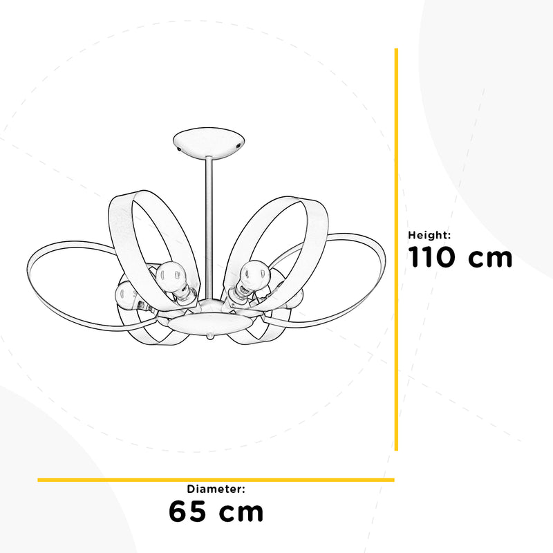 Onli Lighting Serena 6L ceiling lamp E14 D 65cm