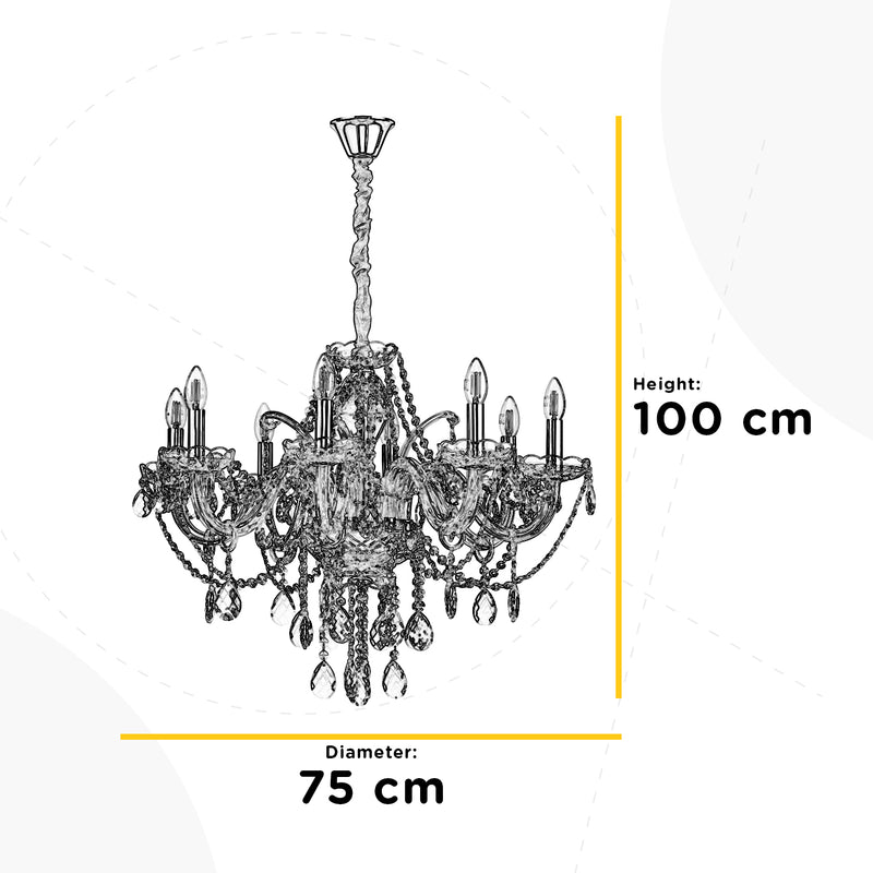 Onli Lighting Svetlana 8L kroonluchter E14 D 75cm