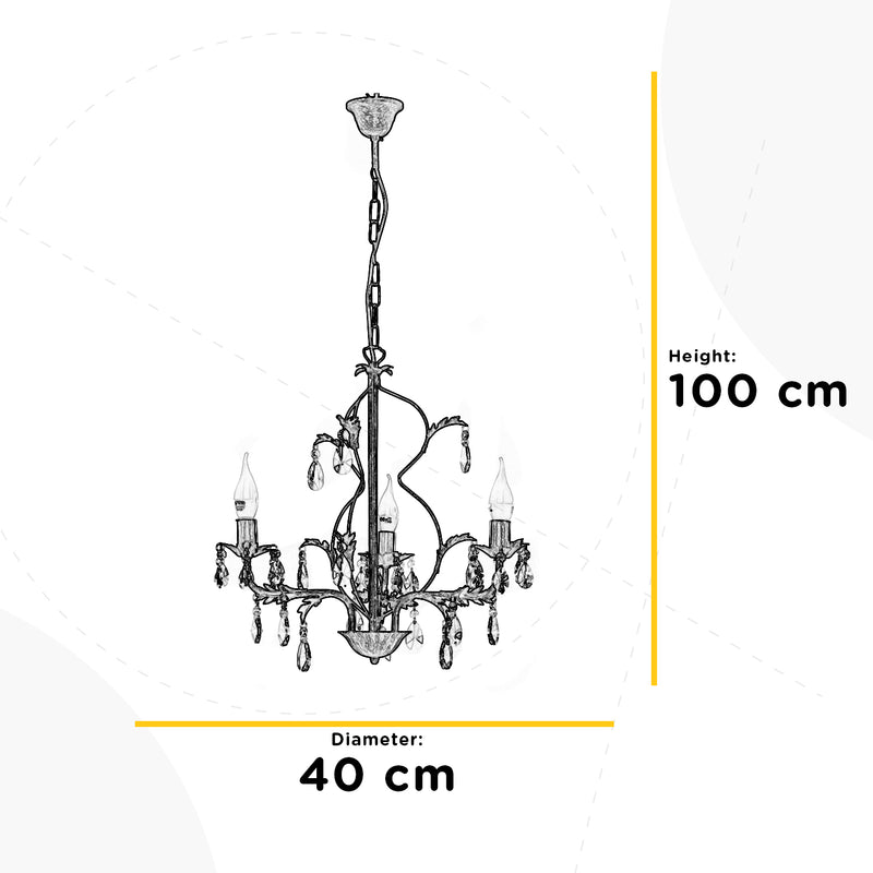 Onli Lighting Teresa 3L chandelier E14 D 40cm