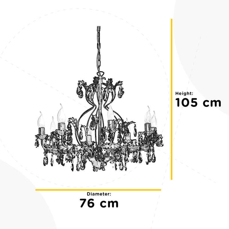 Onli Lighting Teresa 8L chandelier E14 D 70cm