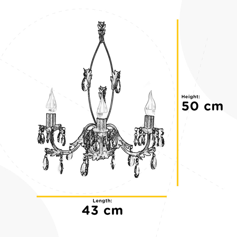 Onli Lighting Teresa 3L wall sconce lamp E14 H 50cm