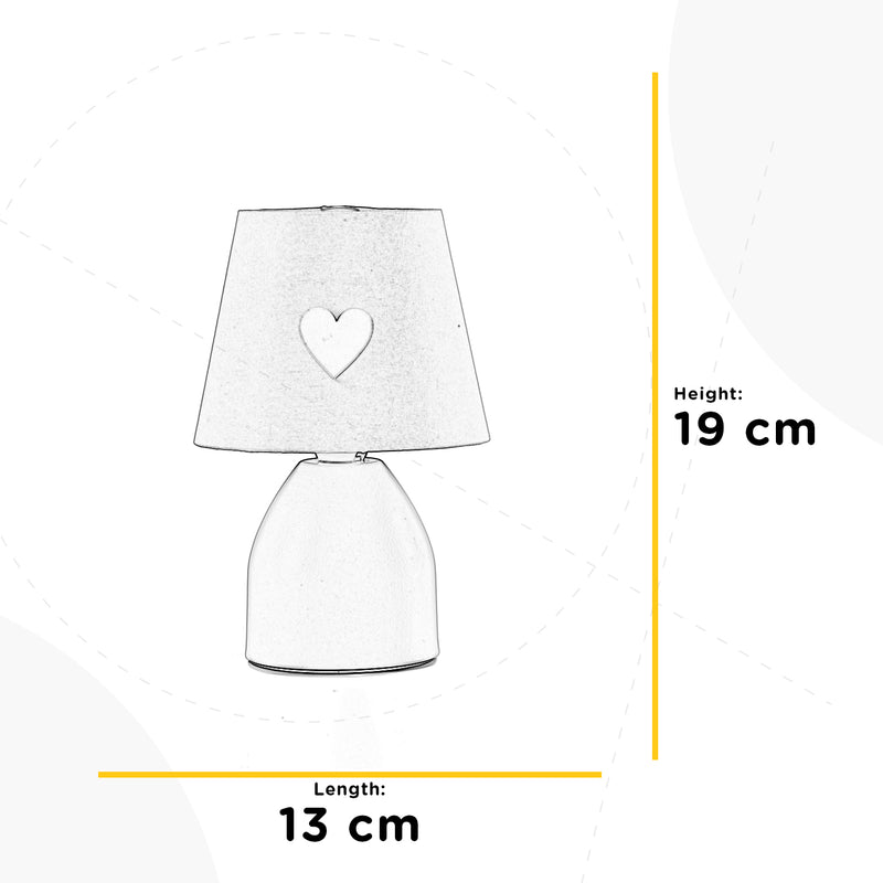 Onli Lighting Titta 1L lámpara de mesa E14 Al. 19cm