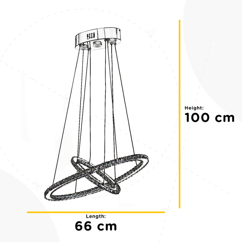 Onli Lighting Lampadario a sospensione Venere 3L LED D 66cm