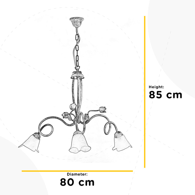 Onli Lighting Wilma 3L chandelier E14 D 80cm