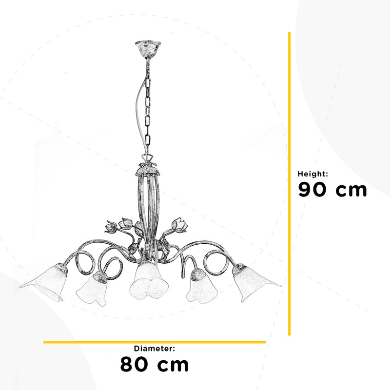 Onli Lighting Wilma 5L chandelier E14 D 80cm