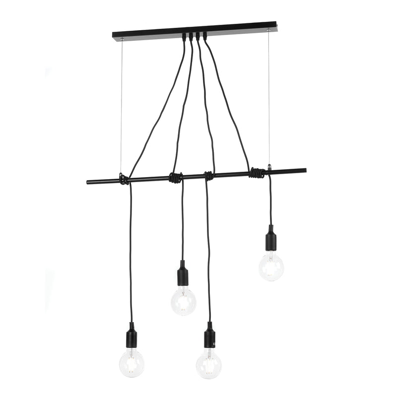 Onli Lighting Wire 4L linear suspension ceiling lamp E27 W 80cm