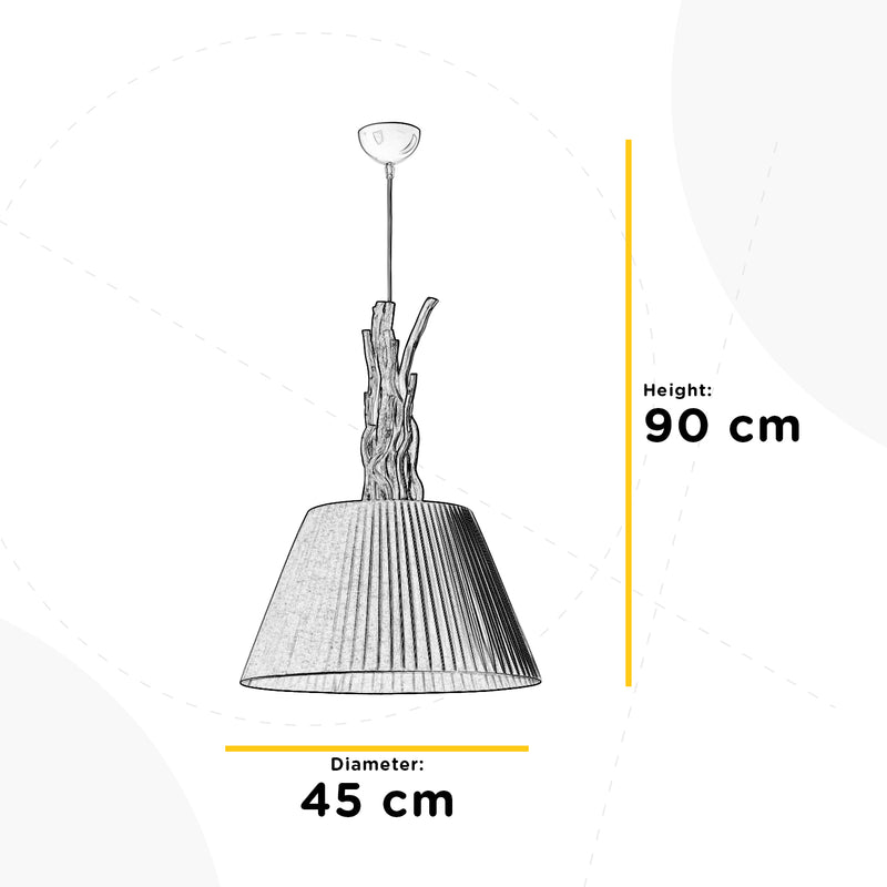 Onli Lighting Woody 1L pendant lamp E27 D 45cm