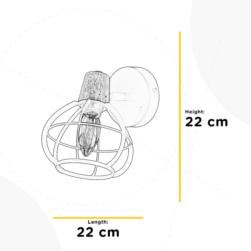 Onli Lighting Ginger 1L wandkandelaar E14 H 22cm