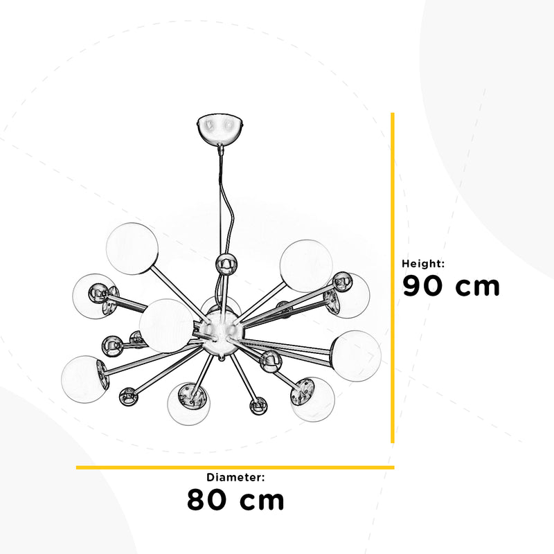 Onli Lighting Billo 10L chandelier E14 D 80cm