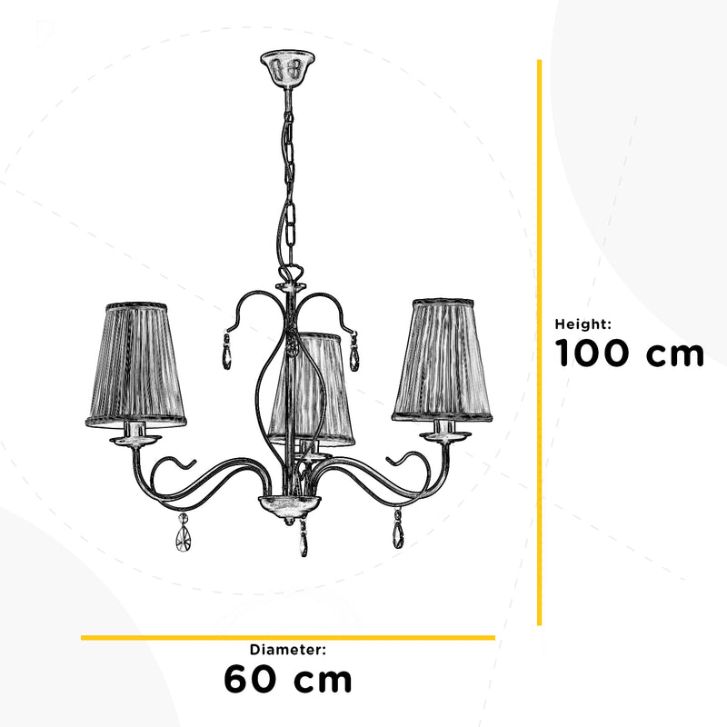 Onli Lighting Delia 3L chandelier E14 D 100cm