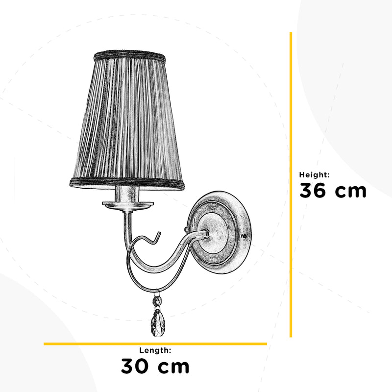 Onli Lighting Delia 1L wall sconce lamp E14 H 15cm