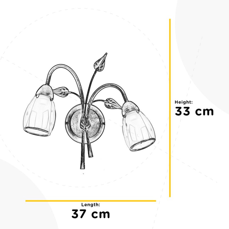 Onli Lighting Lampada applique Liliana 2L E14 H 33cm