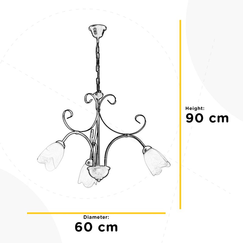 Onli Lighting Odino 3L kroonluchter E14 D 60cm