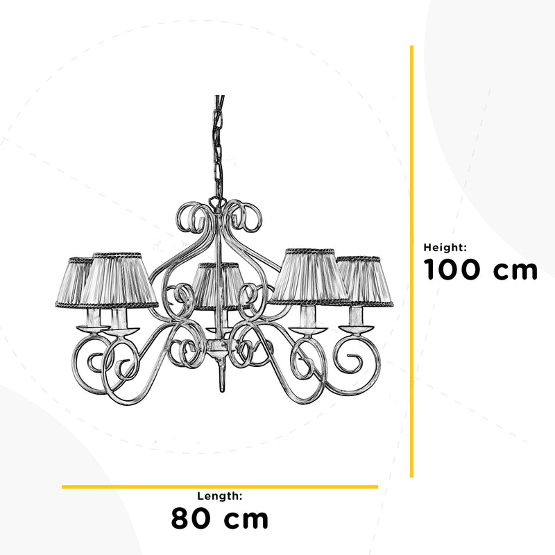 Onli Lighting Vivienne 5L chandelier E14 D 80cm