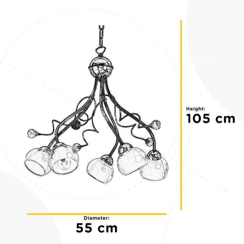 Onli Lighting Wendy 5L chandelier E14 D 55cm