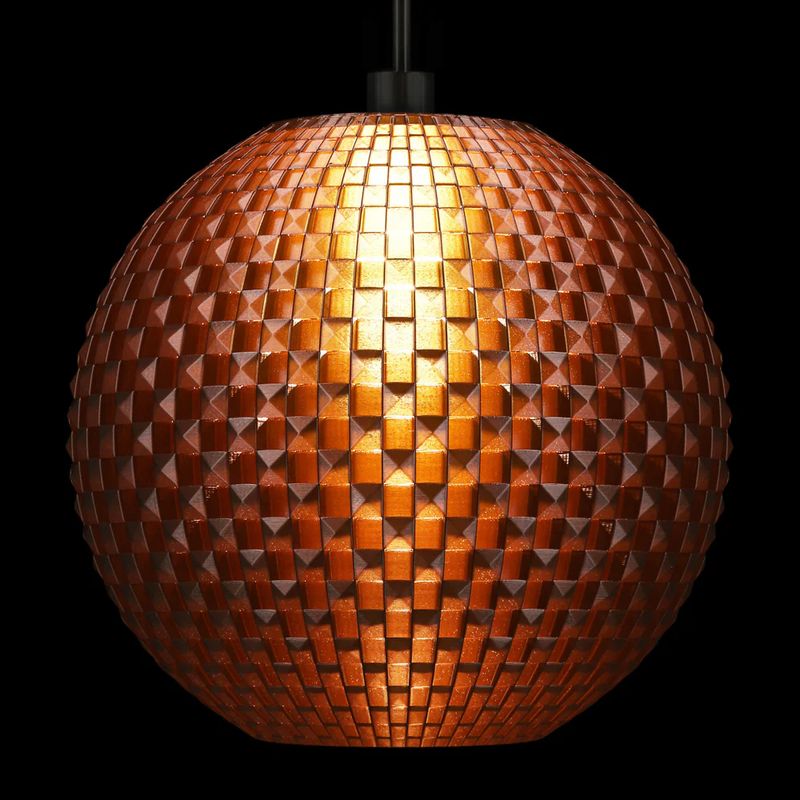 Pendant lamp Tagwerk Flechtwerk copper E27