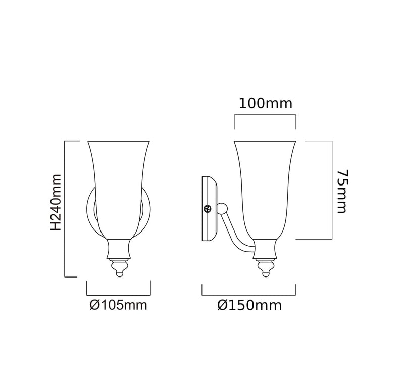 Orlicki Design Como 1L bath lamp G9 H 24cm
