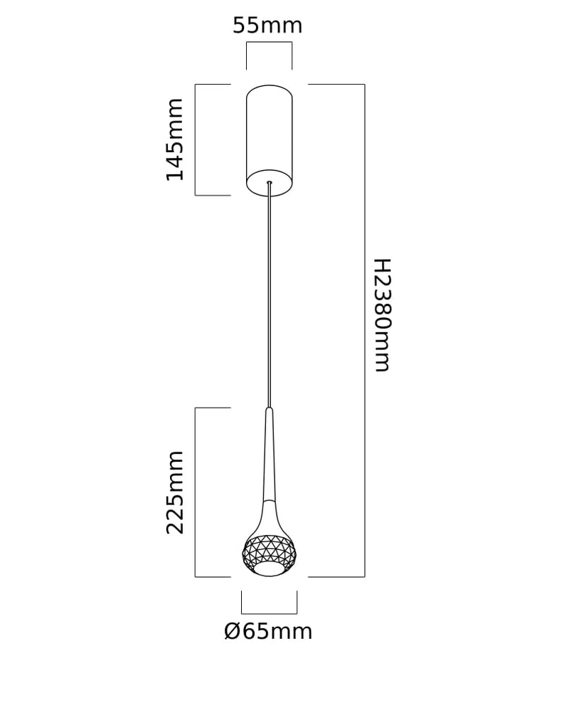 Orlicki Design Crima 1L pendant spotlight LED D 6.5cm