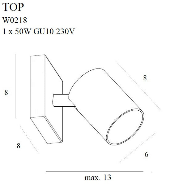 Maxlight Top1 1L accent wall lamp GU10