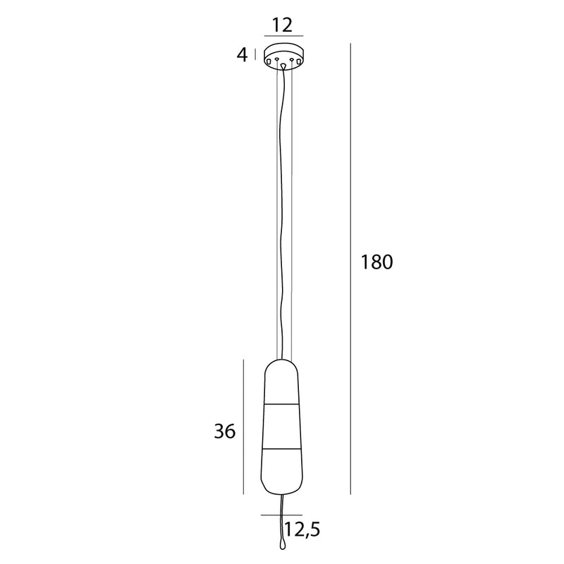 Maxlight Mauri 1L pendant lamp E14, D 12cm