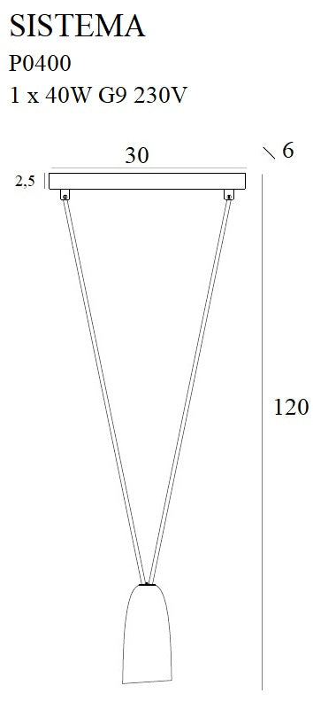 Maxlight Sistema 1L Pendelleuchte G9, D 8cm