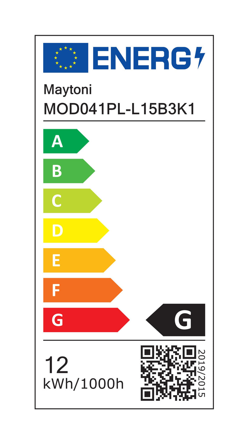 Maytoni El 1L hanglamp, zwarte LED D 35cm