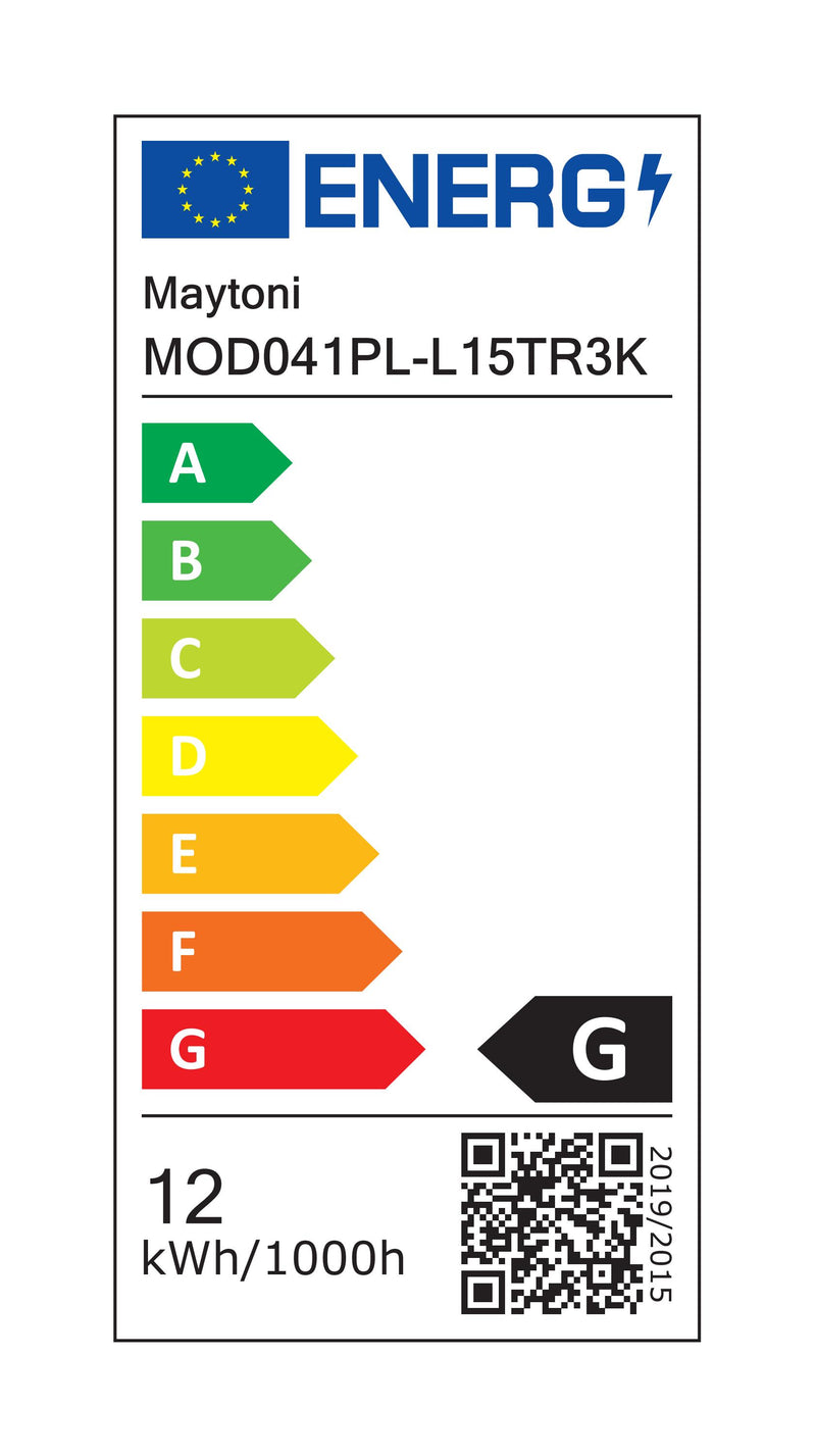 Suspension Maytoni El 1L, noire LED D 15,3cm