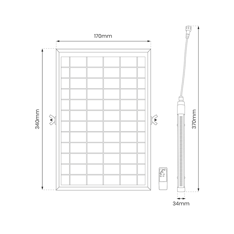 Eko-Light Solar Lamp outdoor wall light H 5.5cm