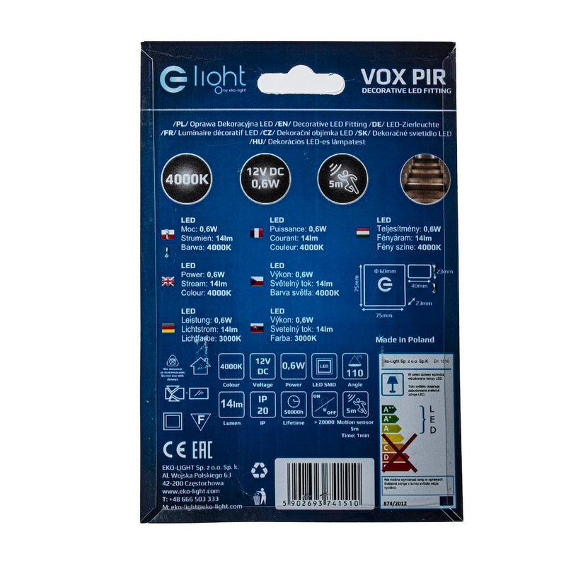 Eko-Light Stair Kit outdoor lamp with motion sensor H 7.5cm