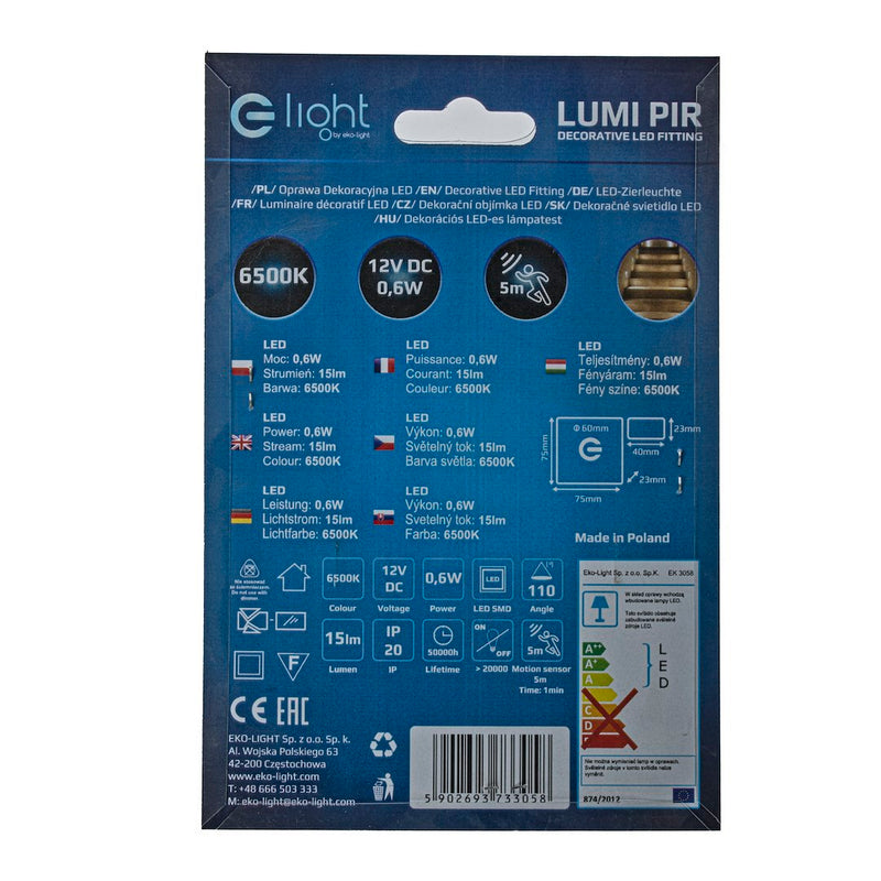 Eko-Light Stair Kit outdoor lamp with motion sensor H 7.5cm