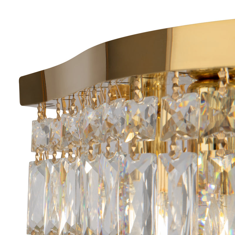 Maytoni Dune 6L flush mount ceiling lamp, gold E14 H 25cm