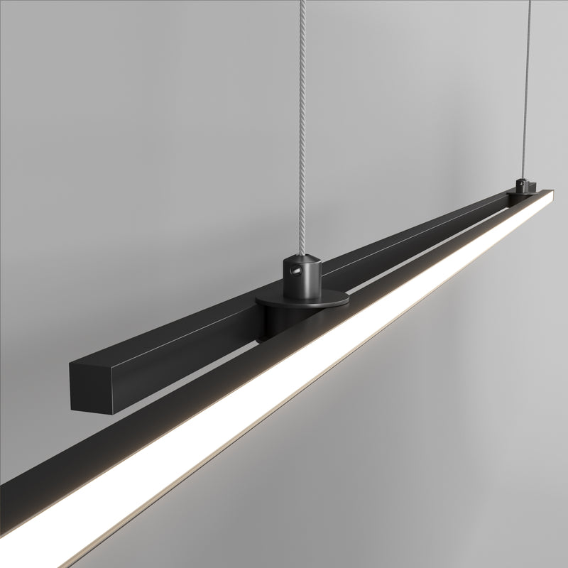 Maytoni Halo 2L track lighting lamp, black LED H 120cm