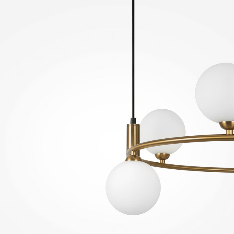 Maytoni Ring 6L pendant lamp, brass G9 D 58cm