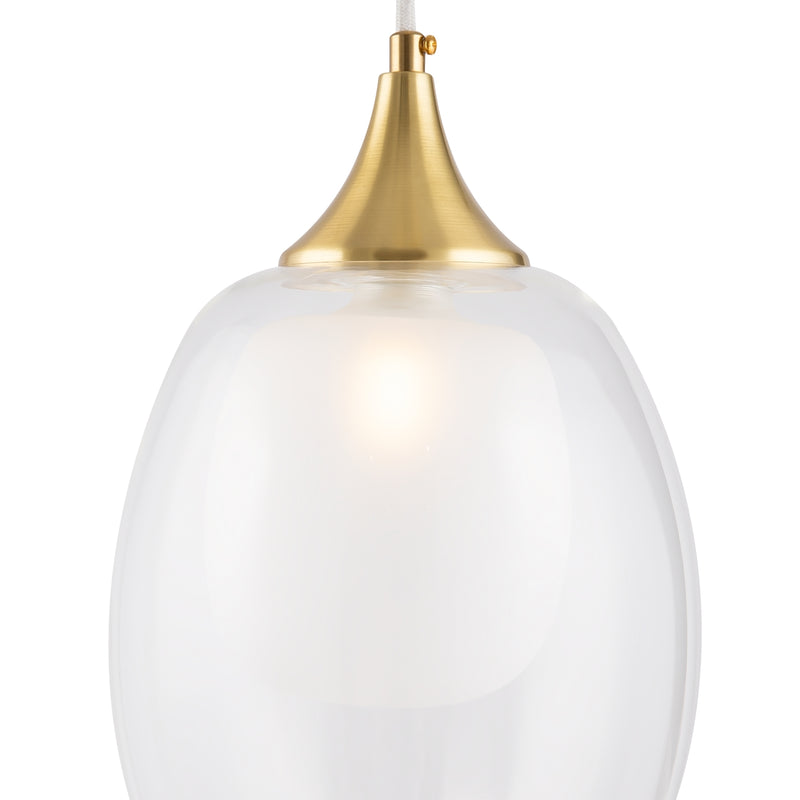 Maytoni Aura 1L pendant lamp, brass E14 D 19cm