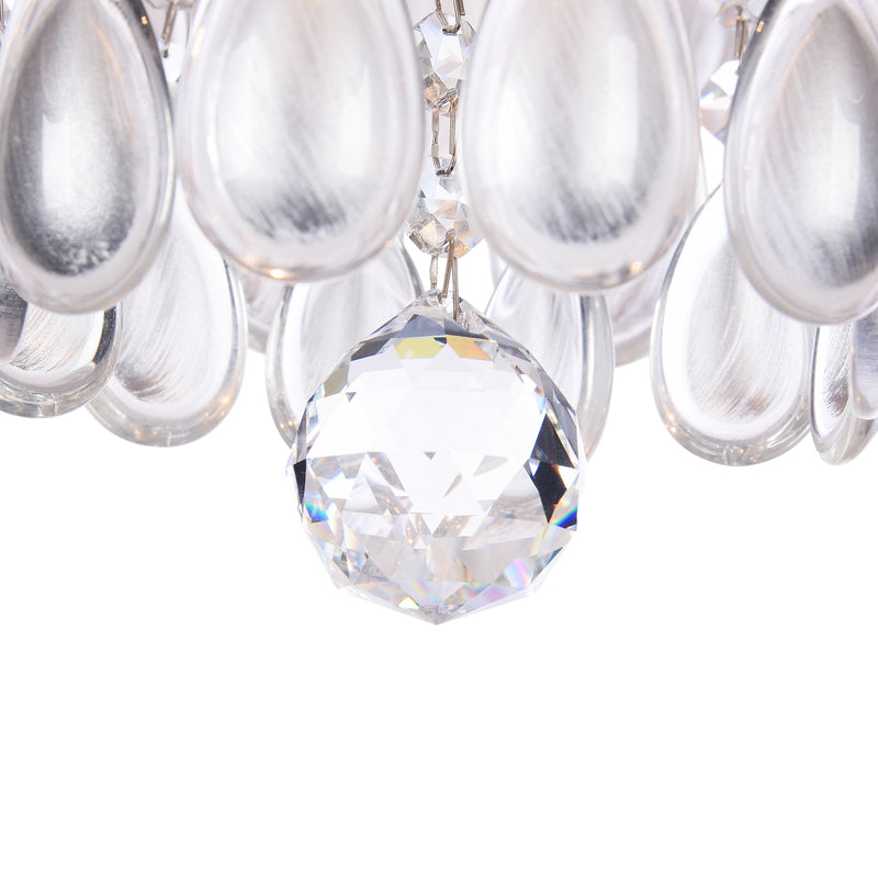 Maytoni Chabrol 4L chandelier, silver E14 D 47.4cm