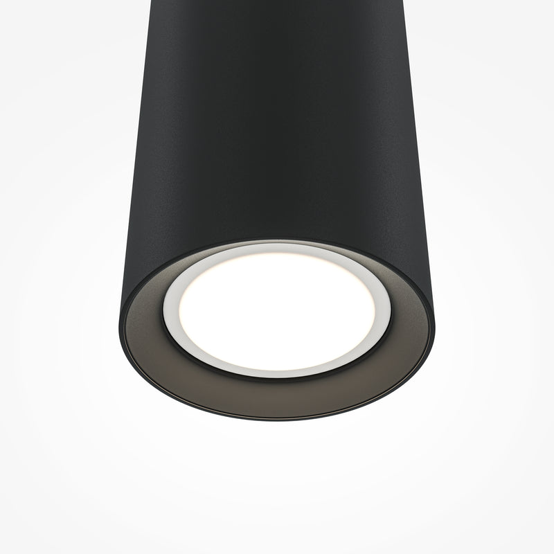 Maytoni Pro Focus 1L pendant lamp, black GU10 D 6cm