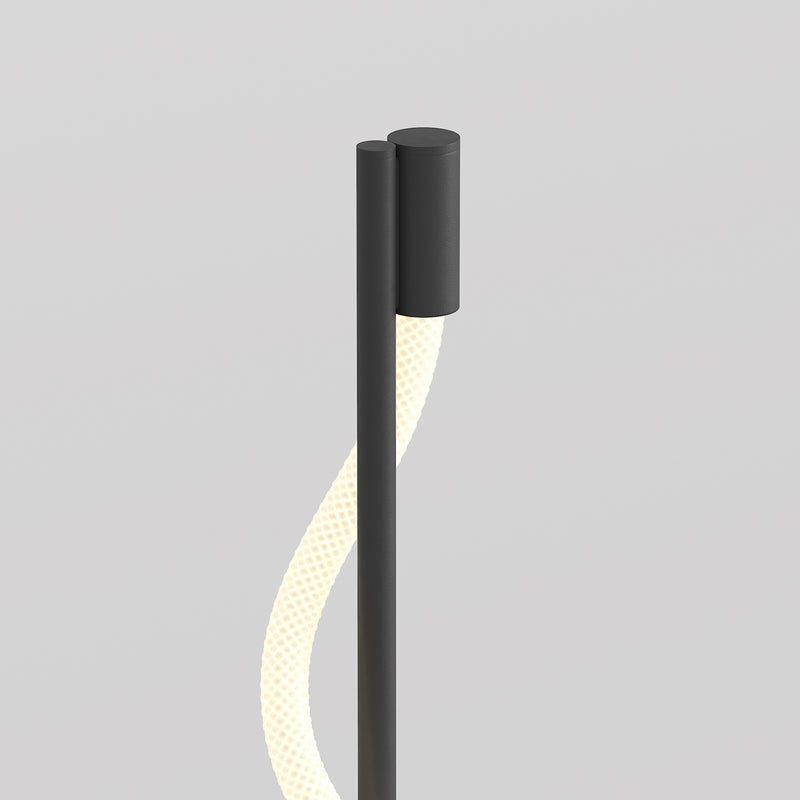 Maytoni Tau 1L floor lamp, black LED D 22cm