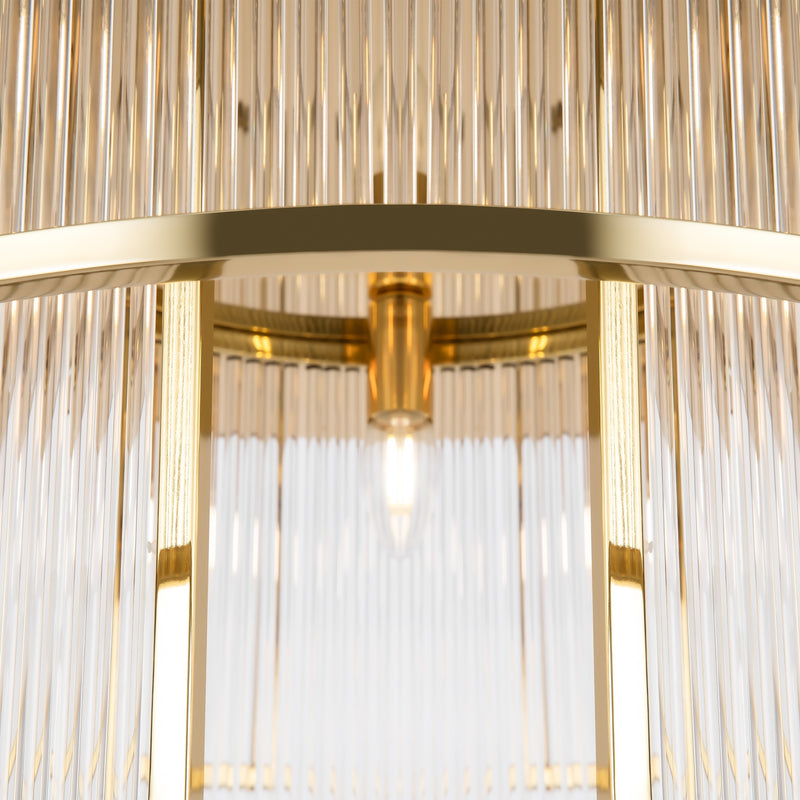 Maytoni Frame 9L flush mount ceiling lamp, gold E14 D 65cm