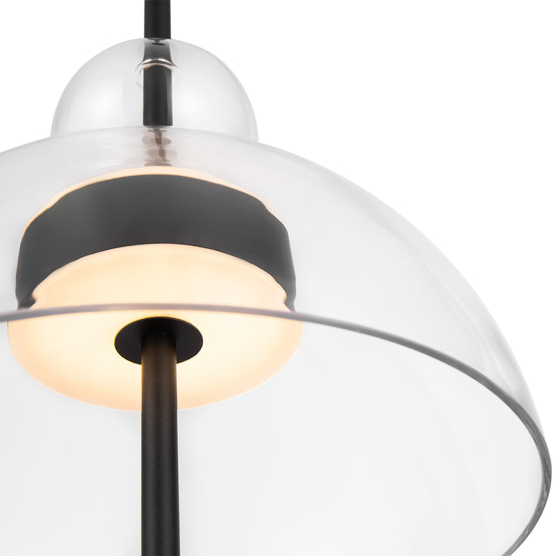 Maytoni Bangkok 1L pendant lamp, black LED D 25cm