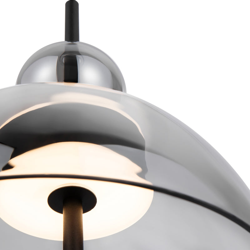 Maytoni Bangkok 1L pendant lamp, black LED D 25cm