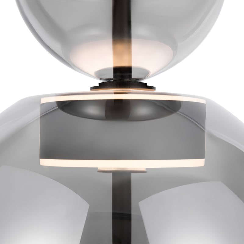 Maytoni Bangkok 1L pendant lamp, black LED D 25cm