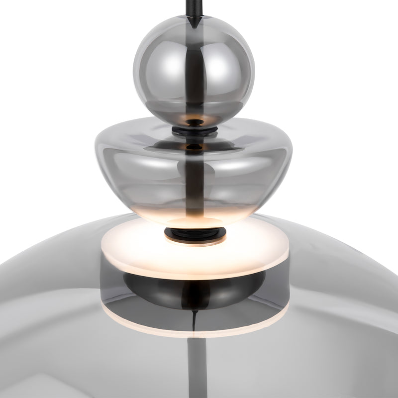 Maytoni Bangkok 1L pendant lamp, black LED D 40cm