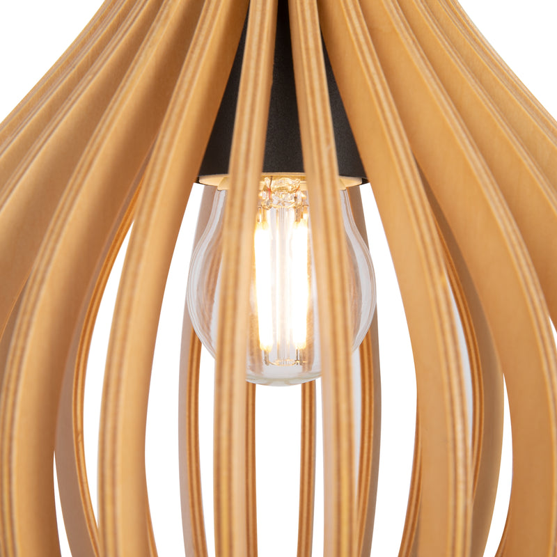 Maytoni Roots 1L pendant lamp, black E27 D 20cm