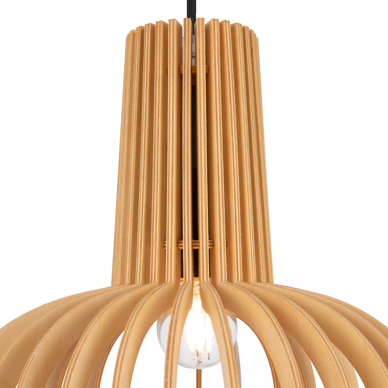 Maytoni Roots 1L pendant lamp, black E27 D 25.5cm