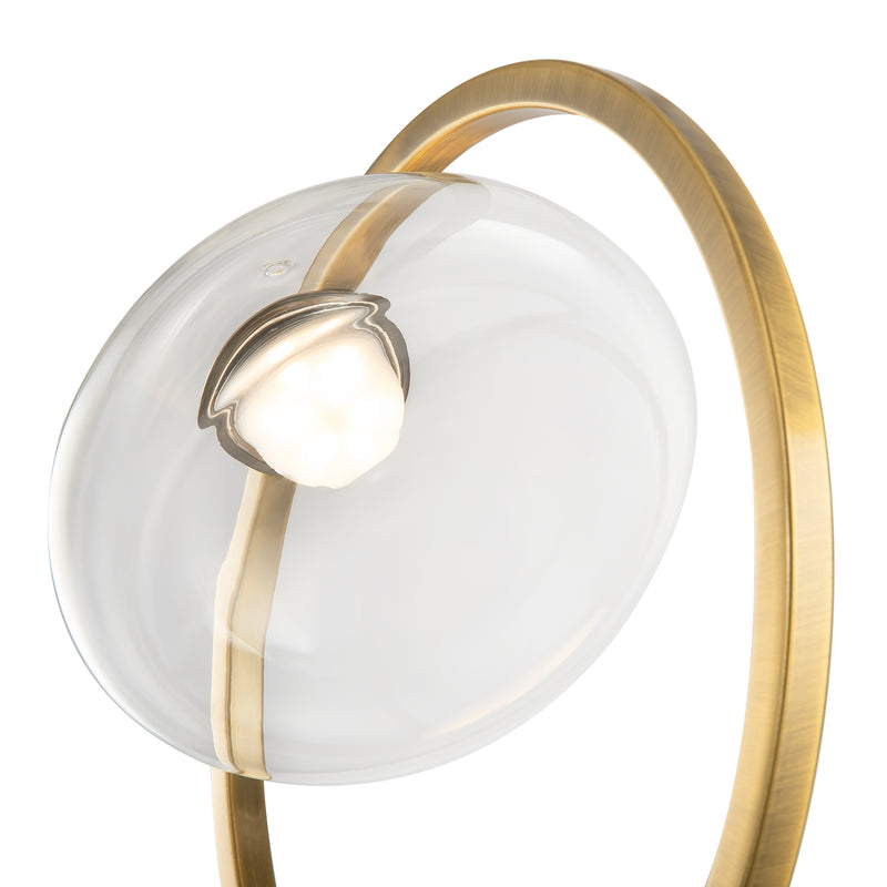 Maytoni Lunare 1L wall sconce lamp, brass LED D 32cm