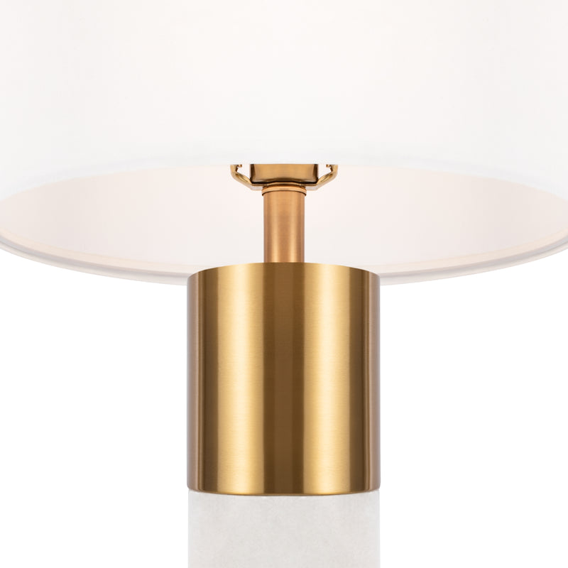 Maytoni Bianco 1L table lamp, brass E27 D 39cm