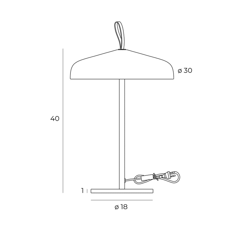 Maxlight Nord 1L table lamp LED, black