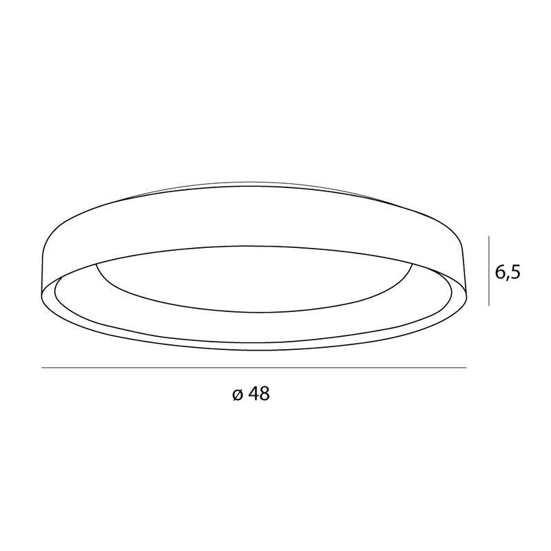 Maxlight Tornado 1L flush mount ceiling lamp LED, D 48cm