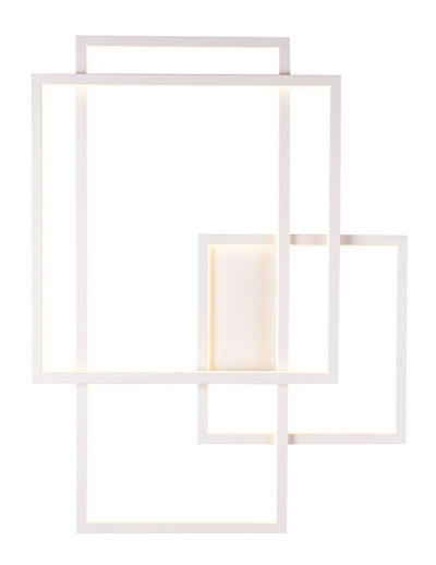 Maxlight Geometric 1L washer sconce wall lamp LED, white